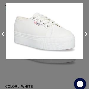 White 2790 superga platform shoes